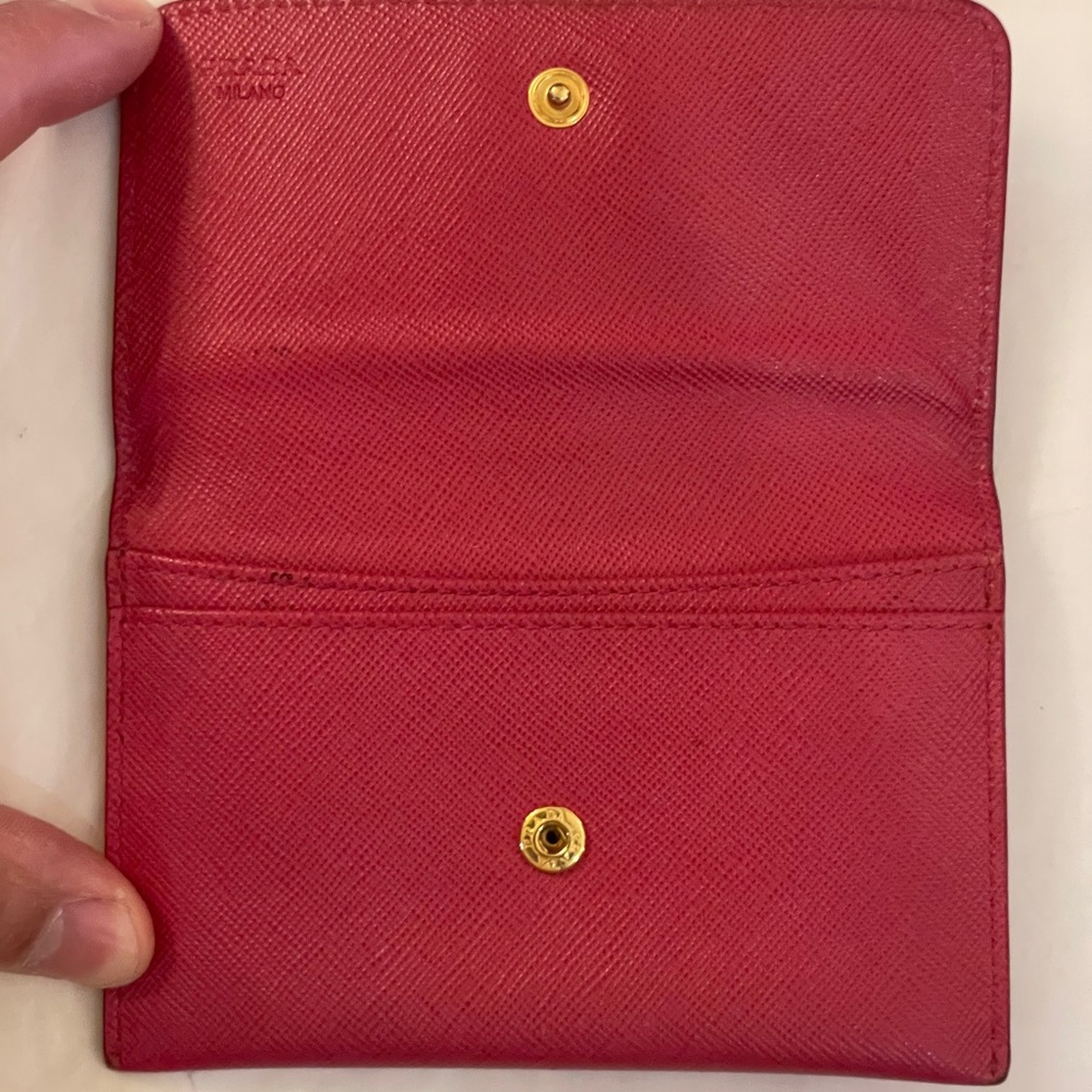 Prada pink  Leather Clutch or card holder - Picture 2 of 11